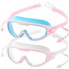 TELAIN 2er Pack maschera da sub per bambini, protezione UV, occhialini nuoto per ragazzi e ragazze, 3-15 anni, piscina, acqua, nuoto