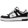 Calvin Klein Donna Sneakers con Suola Preformata Basket Low in Pelle, Nero (Black/Bright White), 38