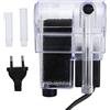 Pssopp Filtro per Acquario, Pompa per Ossigeno a Sospensione a Cascata, Filtro Sospeso Multifunzione per Acquari Tropicali d'Acqua Fredda