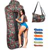 Outplea Sdraio Gonfiabile Leggero, Divano Gonfiabile Portatile con Borsa, Divano Gonfiabile da Campeggio Impermeabile, Letto Gonfiabile per Spiaggia Partito Viaggio, Rosso Tropicale