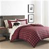 Eddie Bauer Mountain Collection Biancheria da Letto Reversibile, Motivo Scozzese di Bufalo, Decorazione per la casa per Tutte Le Stagioni, Cotone, Rosso/Nero, King