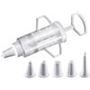 Westmark Siringa per dolci, Con 5 beccucci, Capacità: 100 ml, Plastica, Trasparente/Bianco, 30772270