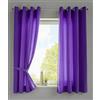 Gardinenbox Berlino 20405N2 - Set di 2 tende con occhielli, 175 x 140 cm (altezza x larghezza), colore viola, opaco, in microfibra