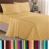 Elegant Comfort Elegante e confortevole, set di biancheria da letto morbido, 1500 fili, qualità egiziana, 3 pezzi, resistente alle pieghe e allo sbiadimento, con tasca profonda, Cammello oro, California King