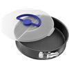 Zenker Z3979 - Teglia con fondo piatto, 26 cm, con coperchio della serie Pure, teglia con rivestimento antiaderente, teglia rotonda con fondo piatto, colore: Nero