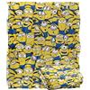 LOGOVISION Minions Group Pattern Coperta super morbida al tatto setoso - 152 x 127 cm