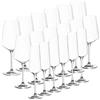 Leonardo Puccini 069539 - Set di 18 bicchieri da spumante, 6 bicchieri da vino rosso, vino bianco