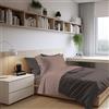 PENSIERI DELICATI Completo Letto Singolo in Percalle 100% Cotone, Completo 160x300 Comprensivo di Lenzuolo Sotto, Lenzuolo Sopra e 1 Federa a due Volant, Made in Italy, Fantasia Provenza Marrone