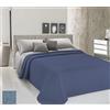 HomeLife Copriletto Matrimoniale Estivo Cotone Tinto in Filo [360x290] Made In Italy | Coperta Letto Matrimoniale Tinta Unita 100% Cotone | Lenzuolo Copriletto Matrimoniale Leggero | Maxi Blu