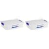 Acan Tradineur - Confezione da 2 scatole portaoggetti in plastica - Contenitore per giocattoli, libri, vestiti, coperte, n. 30-9 x 37 x 26 cm - 5 litri