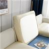 KYJSW Coprisedile Elastico per Divano Copriseduta in Pelle PU Fodera per Cuscino Antiscivolo Impermeabile Rimovibile Facile da Pulire (Bianco,1 Posto (S))
