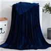 Highdi Coperta Pile Divano Plaid, Morbida Coperte per Letto Singolo Matrimoniale Soffice e Calda Coperta Pile Invernale per Animali Bambini Adulti (200x230CM,Blu Scuro)