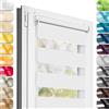 Estika Tenda a rullo doppio Klemmfix senza foratura - 60 x 120 cm - Bianco - Tenda giorno e notte, tessuto doppio, per interni, protezione dalla luce solare