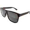 Gucci GG0010S 003 Occhiali da Sole, Marrone (Avana/Grey), 58 Uomo