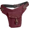 Generic Marsupio da corsa, vintage, medievale, in pelle, per sport, equitazione, vita alta, leggings da allenamento da donna, colore rosso, taglia unica