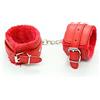 BONDAGERIE® Manette rosse per coppia con peluche, 100% materiale sicuro