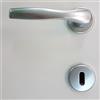 Brackle Coppia Maniglia per porte interne Milano satinata alluminio moderna (Cromo Satinato)