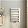 Heilmetz Termoarredo Bagno 700x500mm, Scaldasalviette Bagno, scaldasalviette termoarredo, Scalda Asciugamani da Parete 1/2, Attacco Centrale, Interasse 50, Bianco