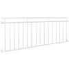 ECD Germany Ringhiera Balcone Francese 90 x 225 cm Bianco Opaco in Acciaio Verniciato a Polvere Supporto Protezione Finestre Griglia Parapetto Balaustra Inferriata a Sbarre 225x90 Recinzione Terrazza