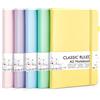 feela Confezione da 5 quaderni con copertina rigida, a righe, con portapenne, per donne e ragazze, forniture scolastiche e aziendali, con 5 penne nere, 120 g/m², 13 x 21,1 cm, formato A5, colori