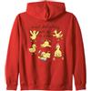 Quirky Ducks Humor Ducks Chaos Fun Sicuramente non tutto in una fila anatre Felpa con Cappuccio