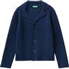 United Colors of Benetton Giacca M/L 1076cw002, Maglione Cardigan Bambini e ragazzi, Blu Notte 252, EL