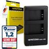 PATONA Caricabatteria Doppio per Batteria NB-13L Compatibile con Canon PowerShot G1 X, G7 X, G9 X Mark II, LEGRIA VIXIA Mini X