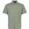 CMP Camicia Traspirante a Fantasia Check Maniche Corte da Uomo (48, Verde)