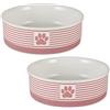 Bone Dry Paw & Patch - Collezione di animali domestici in ceramica, grande, 7,5 x 2,4, rosa, 2 pezzi