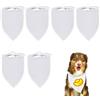 Generic Bandane per cani, 6 pezzi, tinta unita, bianche, triangolari, per cani, cuccioli, gatti