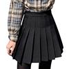 DRESHOW Mini Gonna a Pieghe Casual Svasata Elastica di Base per Donna e Ragazze