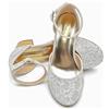 ELSA & ANNA Scarpe da Principessa per Ragazze - Scarpe con Tacco 3cm - Scarpe per Costumi Elsa Glitterate per Feste e Compleanni - Tacchi Alti per Bambini (WHT2102)