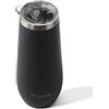 VAHDAM, Bicchiere da caffè in acciaio inox (270 ml, nero), isolamento sottovuoto, a doppia parete, a prova di sudore, con coperchio, per bevande calde e fredde