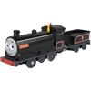 Thomas & Friends Il Trenino Thomas -Donald, locomotiva motorizzata a batterie con vagone merci, personaggio della serie Grandi Avventure Insieme, giocattolo per bambini, 3+ anni, JBW21