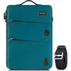 DOMISO 13-13,3 Pollici Borsa PC Impermeabile Custodia Computer Portatile Borsa Protettiva Business con Porta di Ricarica USB e Porta Cuffie per Tablet/Notebook/Ultrabook/Chromebook, Turchese