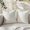 BonBotimen Set Di 2 Fodere per Cuscino Onda Struttura Ondulata Fodera per Cuscino Peloso Fodera per Cuscino Decorativo Cuscino per Divano Fodera per Cuscino Decorativo 45 X 45 cm Beige