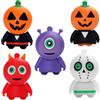 BORLTER CLAMP Chiavetta USB da 16 GB Modello di Halloween Confezione da 5 Pezzi, BorlterClamp Pen Drive Scheda di Memoria, Regalo di Halloween per Famiglia e Amici