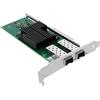 Euqvos adattatore di rete convergente Ethernet da 10GB per Intel X710-DA2 con doppia porta SFP+, PCIe 3.0 x8 a basso profilo - 10 Gigabit SFP+ x 2 Supporto Windows Server/Windows/Linux/ESX