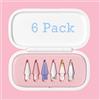 Wilbeva 6 Pezzi Punte di Ricambio per Apple Pencil 2/1 Generazione/USB C/Pro, Punta di Ricambio con Scatola Portaoggetti e Penna di Controllo Preciso Accessori per iPad (6 Pezzi con Scatola Rosa)