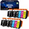 Meagiis 202XL Cartucce d'inchiostro Compatibile per Epson 202XL per Epson Expression Premium XP-6000 XP-6005 XP-6100 XP-6105 Stampante (4 Nero, 2 Foto Nero, 2 Ciano, 2 Magenta, 2 Giallo)