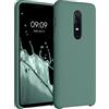 kwmobile Cover per OnePlus 6 Custodia - Back Case per Smartphone in Silicone TPU - Protezione Gommata - verde militare