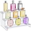 Lifewit Espositore Profumi, Plastica Alzate per Espositori a Scaletta, Trasparente Espositore per Personaggi, Cupcake, Cosmetic, Spezie, 3 Livelli, 1 Confezione, 22.8 cm