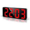 Lafocuse Sveglia Digitale da Comodino 6.7 LED Display, Orologio Digitale da Tavolo con Allarme, Snooze, Luminosità Regolabile, Temperatura, Datario, Sveglia Elettrica per Camera da Letto, Rosso