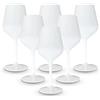 BRYNA BY AMZ BETTER BRYNA - Set 6 Pezzi Bicchieri Calice Vino 33 Cl in Policarbonato (Plastica Rigida), 100% Design Italiano, Bicchieri Infrangibili, Calici Vino Riutilizzabili e Lavabili in Lavastoviglie, Bianco