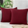 Vielit Federa per cuscino per divano, 50 x 50 cm, colore rosso, morbida, set da 2 federe in microfibra, 50 x 50 cm, certificato ecologico, resistente agli agenti ipoallergenici
