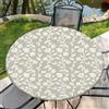 Generic Tovaglia rotonda da esterno con elastico Ø 60(150cm) - Tovaglia da giardino elastica con Fiori bianchi Modello Adatto per tavoli con larghezza di 135-145 cm