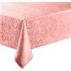 DecoHomeTextil Heimtextilmanufaktur Tovaglia di alta qualità con bordo bordato Harmony rosa antico, rettangolare, 110 x 180 cm, facile da pulire