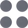 LegendTech Factorys, set di 4 cuscini per sedia, rotondi, 30 cm, lavabili, antiscivolo e confortevoli, per sedie, interni ed esterni (grigio scuro)