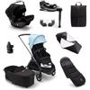 bugaboo Passeggino Dragonfly Complete Graphite/Midnight black/Skyline Blue, Ultimate Newborn Bundle