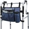 3DTengkit Walker Bag con portabicchieri, accessori per deambulatori per anziani staccabile, cestino con 4 tasche, per deambulatore, sedia a rotelle, deambulatore